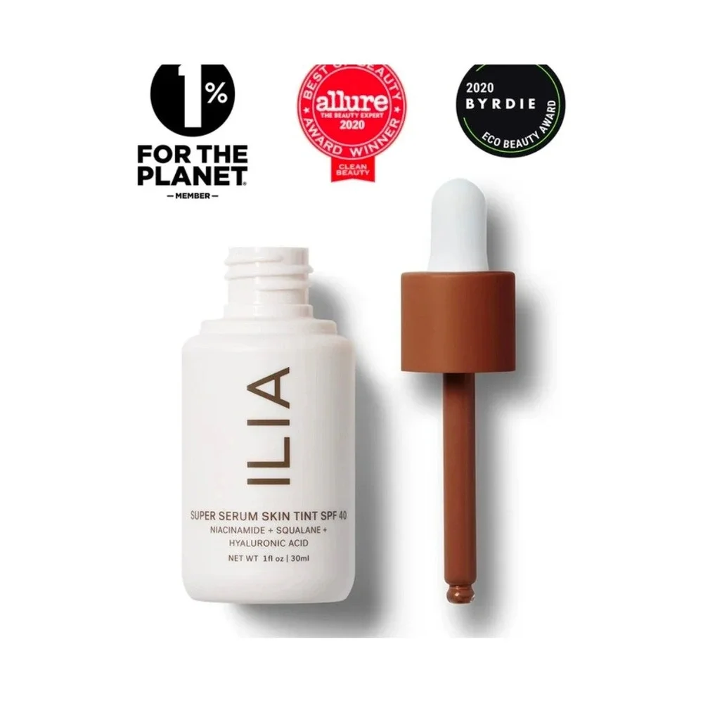 ILIA Super Serum Skin Tint SPF 40 ST16 Pavones 1oz 30ml Niacinamide Squalane NEW